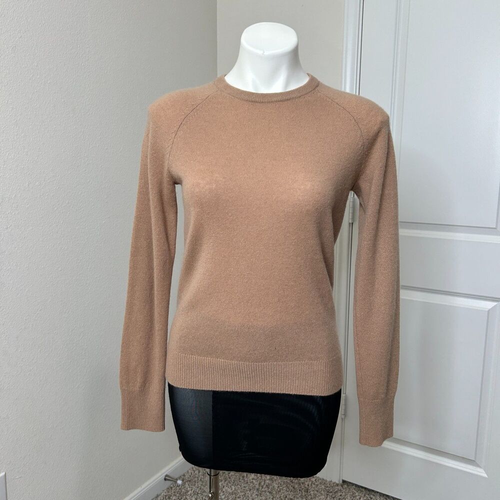 Equipment Femme Sweater Womens XS Tan Cashmere Crewneck Layering Knit Flaw